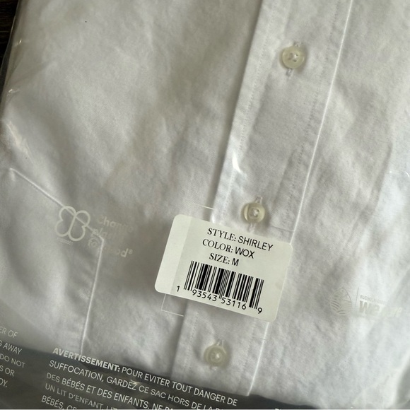 Frank & Eileen Shirley Oversized Button Up Shirt White Brushed Oxford - Picture 6 of 6